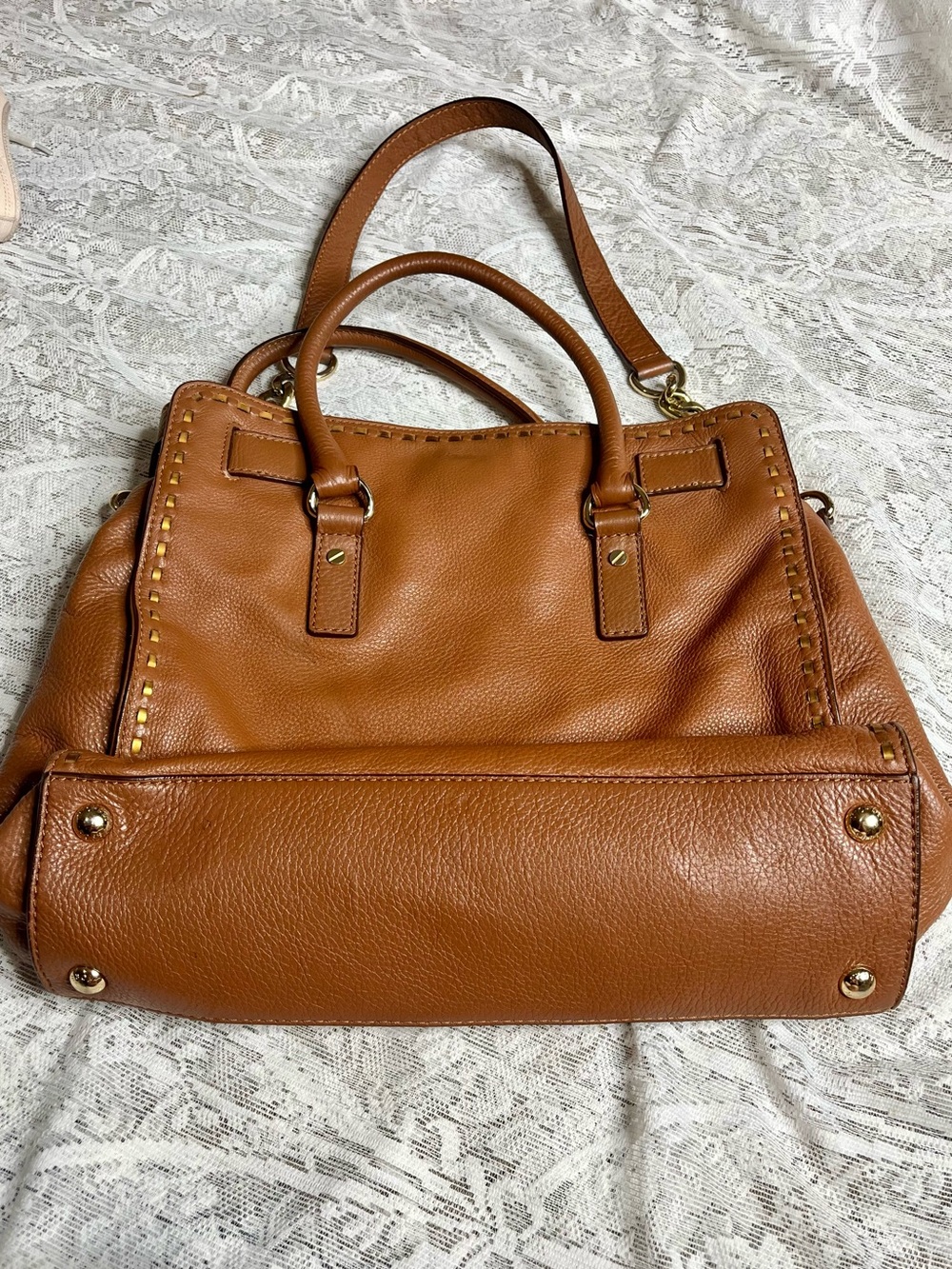Michael Kors Hamilton Leather Handbag Tote Bag XL - Picture 9 of 16